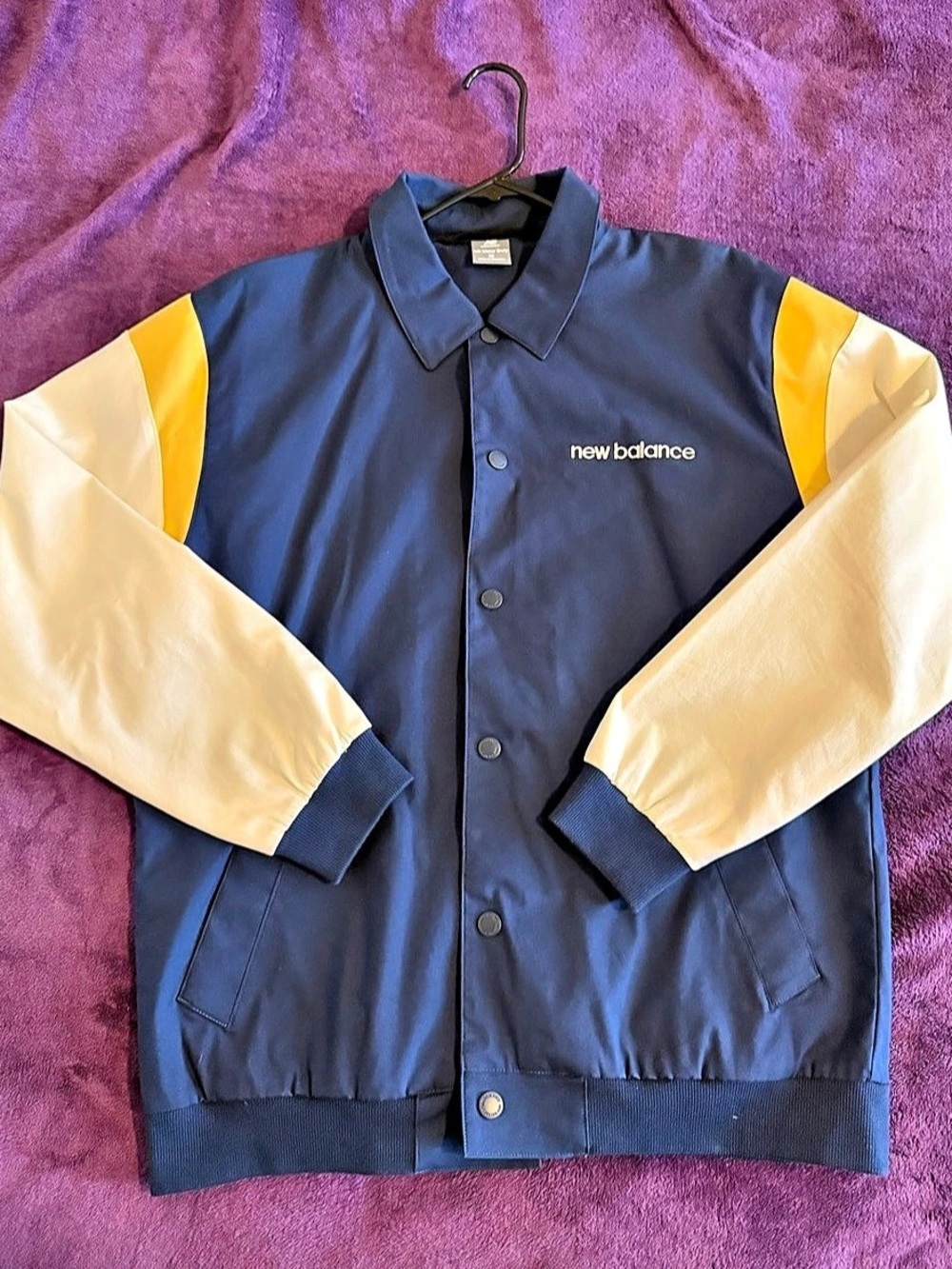 New Balance Sportswear Greatest Hits Coaches Jacket Blue & Yellow
